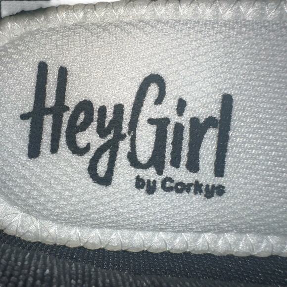 Hey Girl by Corkys Black Platform Sneakers Size 10 Casual Comfort Walking Shoe - Picture 9 of 12